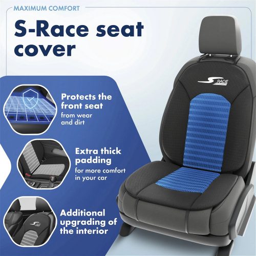 Ülésvédő S-RACE - kék-fekete - REGULAR SEAT - WALSER