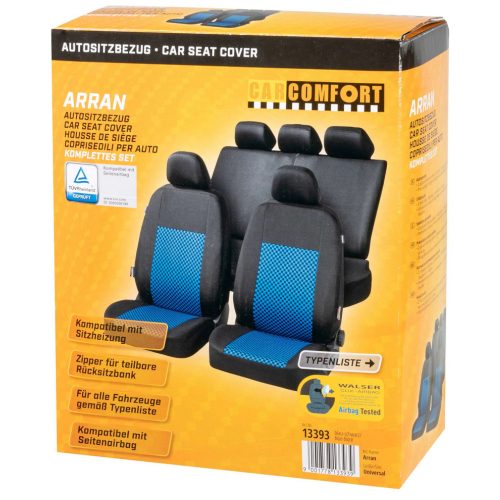Üléshuzat garnitúra - ARRAN - fekete-kék - WALSER