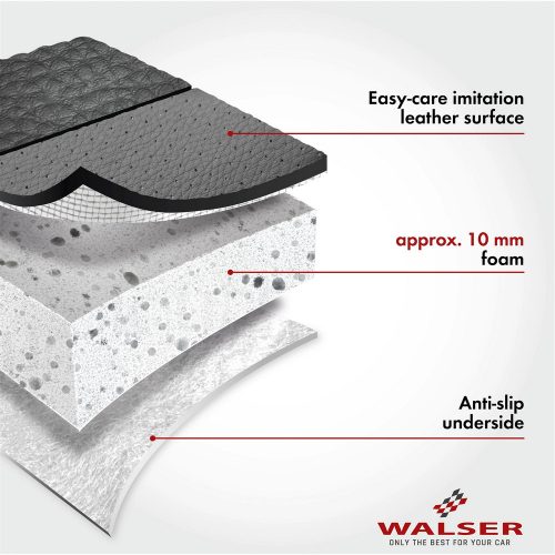 Ülésvédő ECO bőr - fekete - LEWIS - WALSER