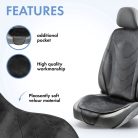 Ülésvédő - ergonomikus - AIR FLOW - fekete - WALSER