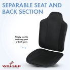 Ülésvédő - ergonomikus - AERO-SPACER - fekete - WALSER