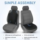 Ülésvédő - ergonomikus - AERO-SPACER - fekete - WALSER