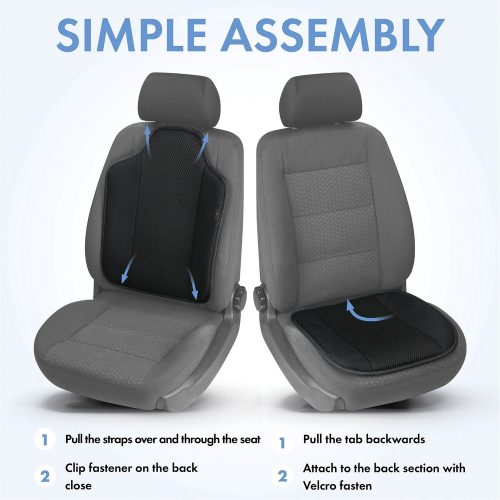 Ülésvédő - ergonomikus - AERO-SPACER - fekete - WALSER