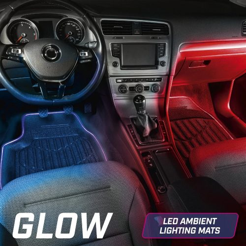 Autószőnyeg pár - GUMI-TPE - LED világítással USB - CarComfort