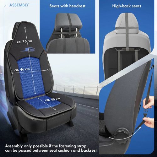 Ülésvédő S-RACE - HIGHBACK SEAT - kék-fekete - WALSER
