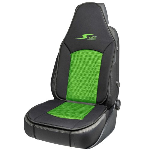 Ülésvédő S-RACE - HIGHBACK SEAT - zöld-fekete - WALSER