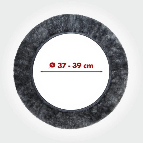 Volánvédő 37-39 cm - báránybőr - antracit - WALSER