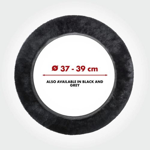 Volánvédő 37-39 cm - báránybőr - fekete - WALSER