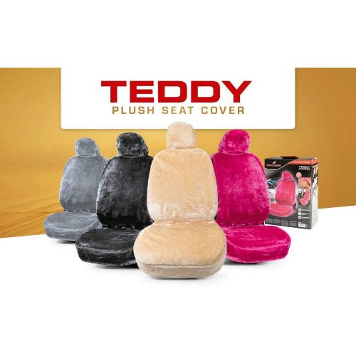 Üléshuzat - bolyhos műszőrme - TEDDY - ezüst - WALSER