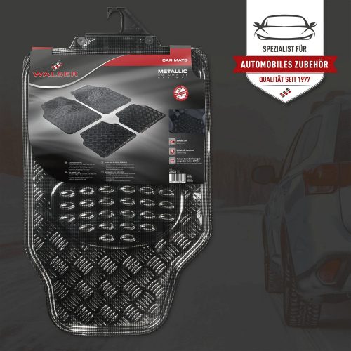 Gumiszőnyeg garnitúra - fémhatású - CARBON METALLIC - WALSER