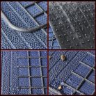 Gumiszőnyeg garnitúra textil hatású 3D felület - BLUE-BLACK - NEW STYLE - WALSER