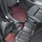 Gumiszőnyeg garnitúra textil hatású 3D felület - BLACK-RED - NEW STYLE - WALSER
