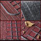 Gumiszőnyeg garnitúra textil hatású 3D felület - BLACK-RED - NEW STYLE - WALSER