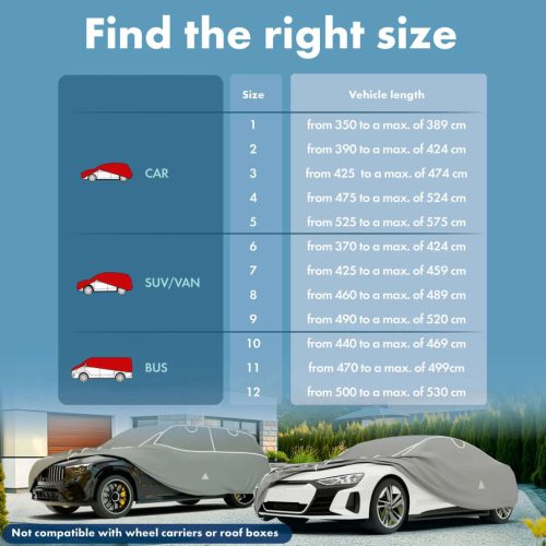 Autótakaró ponyva jégeső ellen - SUV - 7-425-459 - HYBRID + UV PROTECT - WALSER
