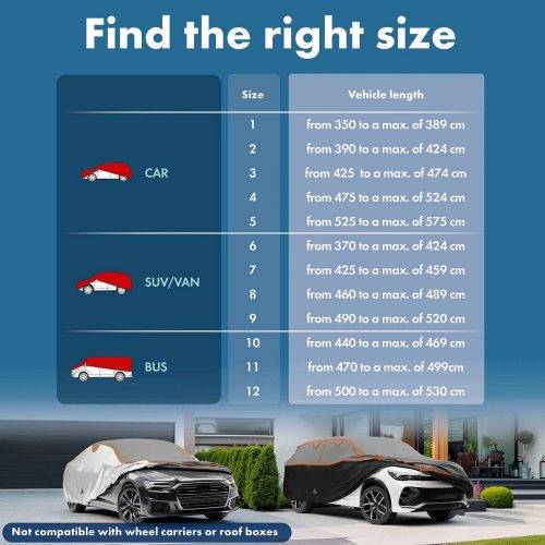 Autótakaró ponyva jégeső ellen - CAR - 5-525-575 - PERMA PROTECT - WALSER