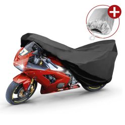   Motortakaró ponyva PREMIUM - SPORT - M méret - 215x95x120 cm fekete - WALSER