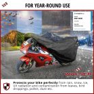 Motortakaró ponyva PREMIUM - SPORT - M méret - 215x95x120 cm fekete - WALSER