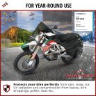 Motortakaró ponyva PREMIUM - ENDURO - XL méret - 255x110x135 cm fekete - WALSER