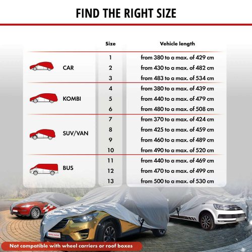 Autótakaró ponyva - négyévszakos - SUV - 7-370-424 - ALL WEATHER PLUS - WALSER