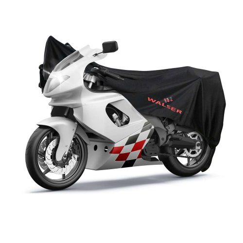Motortakaró ponyva - BELTÉRI - SPORT - M méret - 215x95x120 cm fekete - WALSER