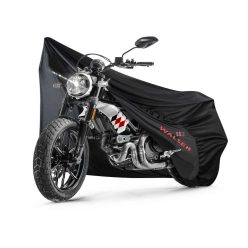   Motortakaró ponyva - BELTÉRI - CHOPPER - L méret - 250x100x130 cm fekete - WALSER