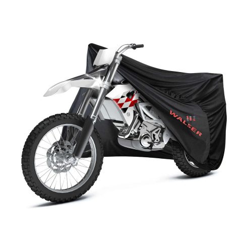 Motortakaró ponyva - BELTÉRI - ENDURO - XL méret - 255x110x135 cm fekete - WALSER
