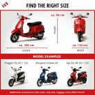 Motortakaró ponyva PREMIUM - SCOOTER - S méret - 185x90x100 cm szürke - WALSER