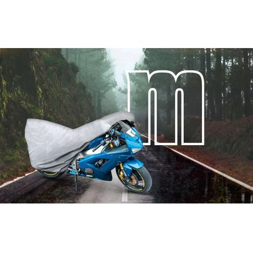 Motortakaró ponyva BASIC - SPORT - M méret - 215x95x120 cm ezüst - WALSER