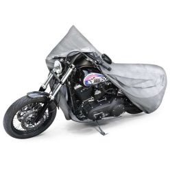   Motortakaró ponyva BASIC - CHOPPER - L méret - 250x100x130 cm ezüst - WALSER