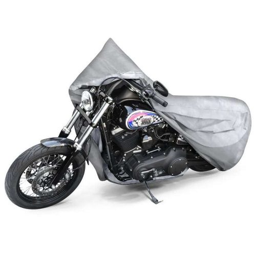 Motortakaró ponyva BASIC - CHOPPER - L méret - 250x100x130 cm ezüst - WALSER