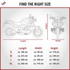Motortakaró ponyva BASIC - CHOPPER - L méret - 250x100x130 cm ezüst - WALSER