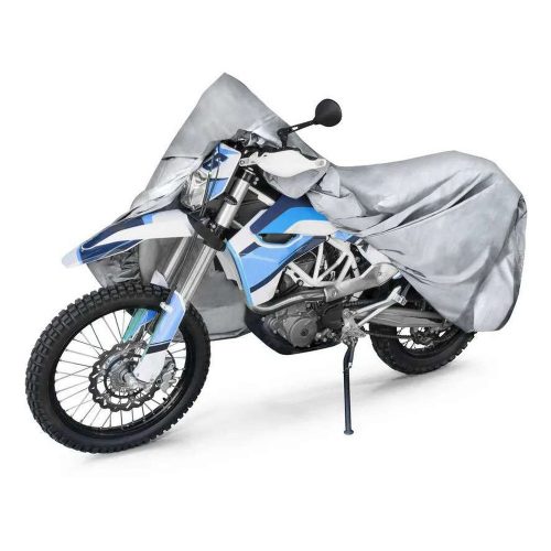 Motortakaró ponyva BASIC - ENDURO - XL méret - 255x110x135 cm ezüst - WALSER
