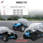 QUAD ponyva - S méret - 210x120x120 cm ezüst - All Weather - WALSER