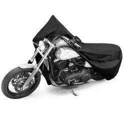   Motortakaró ponyva BASIC - CHOPPER - L méret - 250x100x130 cm fekete - WALSER