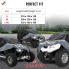 QUAD ponyva - L méret - 320x165x185 cm fekete - All Weather - WALSER