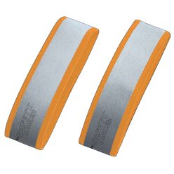   Fényvisszaverő tépőzáras szalag - 40x3,8 cm - ezüst, narancssárga - 2 db - WALSER