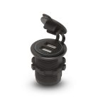 USB aljzat, dupla, beépíthető - zöld világítással - M.N.C