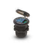 USB aljzat feszültségmérővel, beépíthető - M.N.C