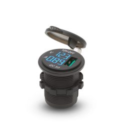 USB aljzat feszültségmérővel, beépíthető - M.N.C