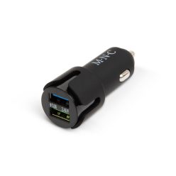   Autós szivargyújtó adapter - 2xUSB aljzattal - 2,4 A - fekete - M.N.C
