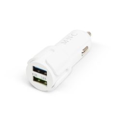   Autós szivargyújtó adapter - 2xUSB aljzattal - 2,4 A - fehér - M.N.C