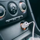 Autós szivargyújtó adapter - 2xUSB aljzattal - 2,4 A - fehér - M.N.C